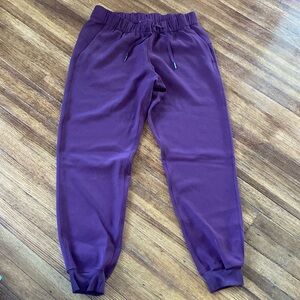 Maroon nylon Lululemon joggers